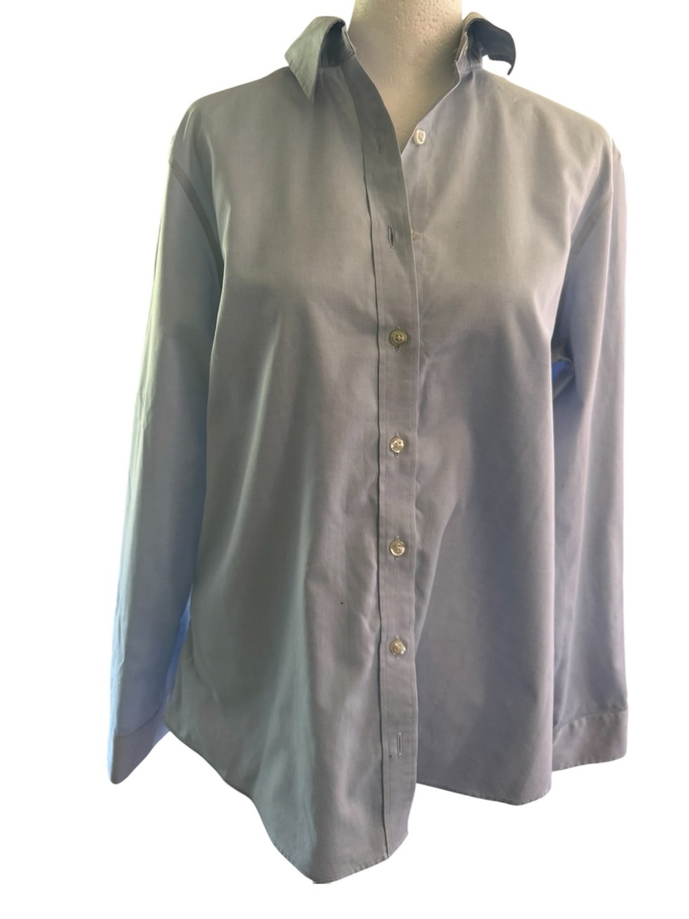 Lands' End Light Blue Button-Front Shirt Sz 12
